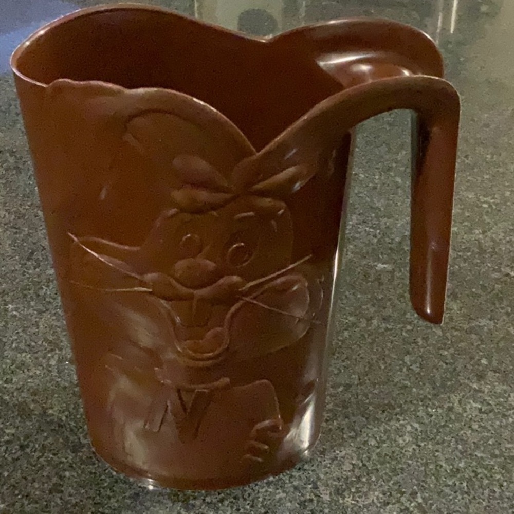 Vintage 90s - NESTLE QUIK Milk Bag Holder - Brown Bunny Retro Collectible